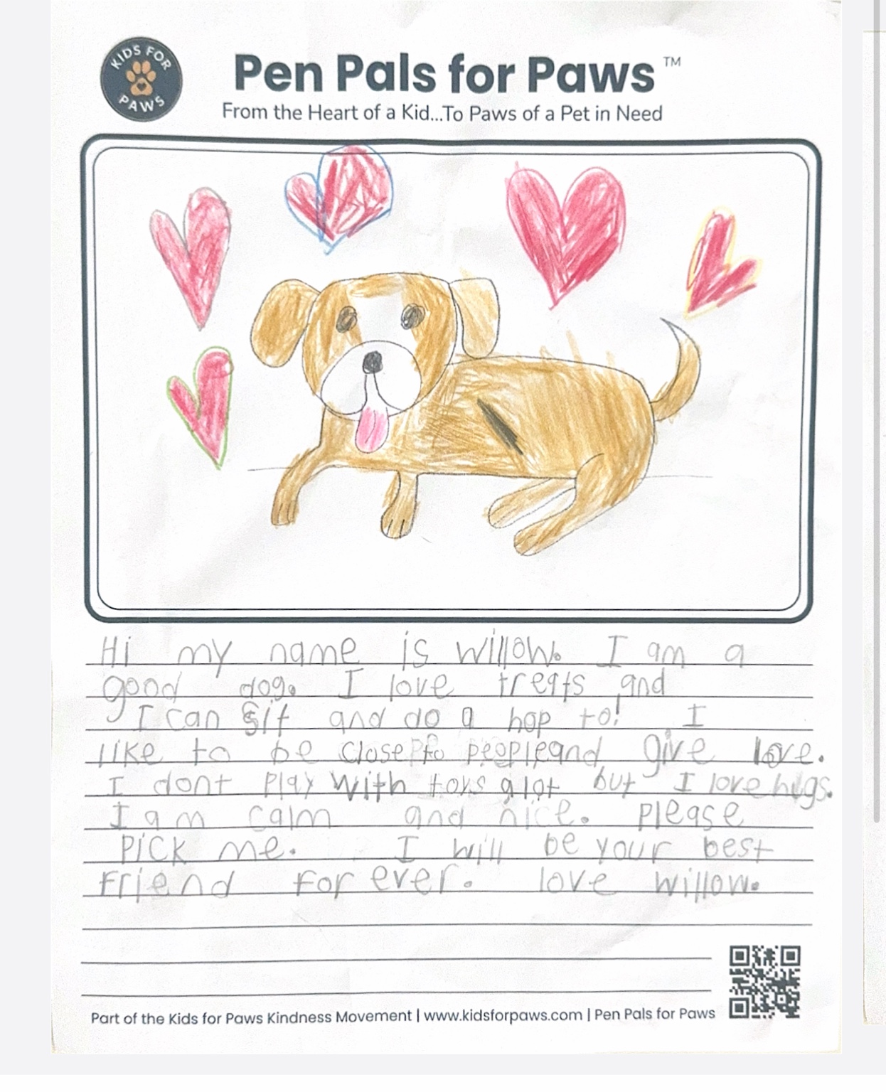 A letter for Willow